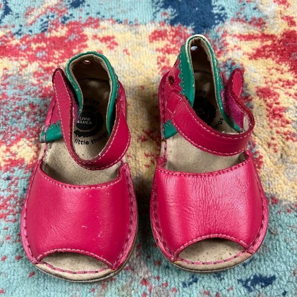 Livie & Luca Girls Strawberry Sandals Size 5 - Picture 2 of 4
